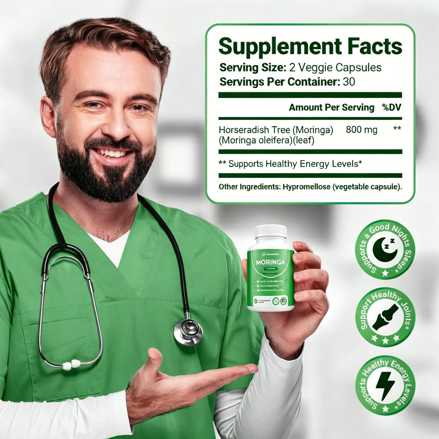 Rosabella Moringa -Natural Cortisol Support